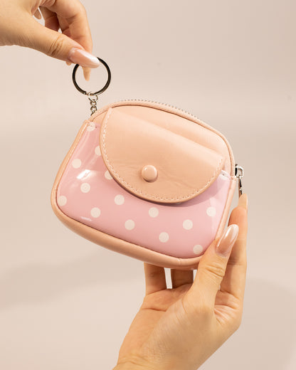 Wholesale Pink Polka Dot Coin Purse Cute Travel SP248
