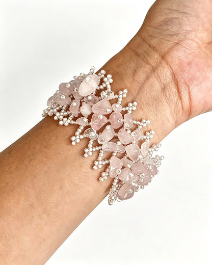 Wholesale Pink Rose Quartz Daily Gift Bracelet SP255