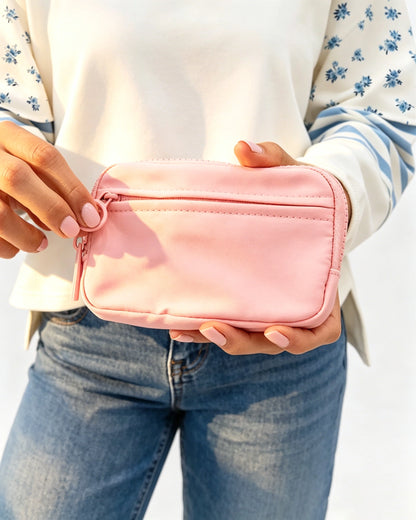 Pink Waterproof Ultralight Window Pouch Travel ID Wallet SP155