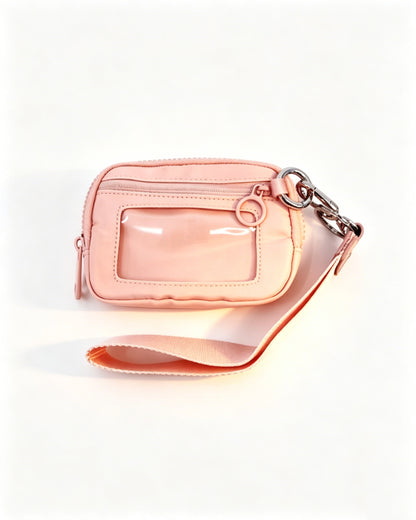 Pink Waterproof Ultralight Window Pouch Travel ID Wallet SP155