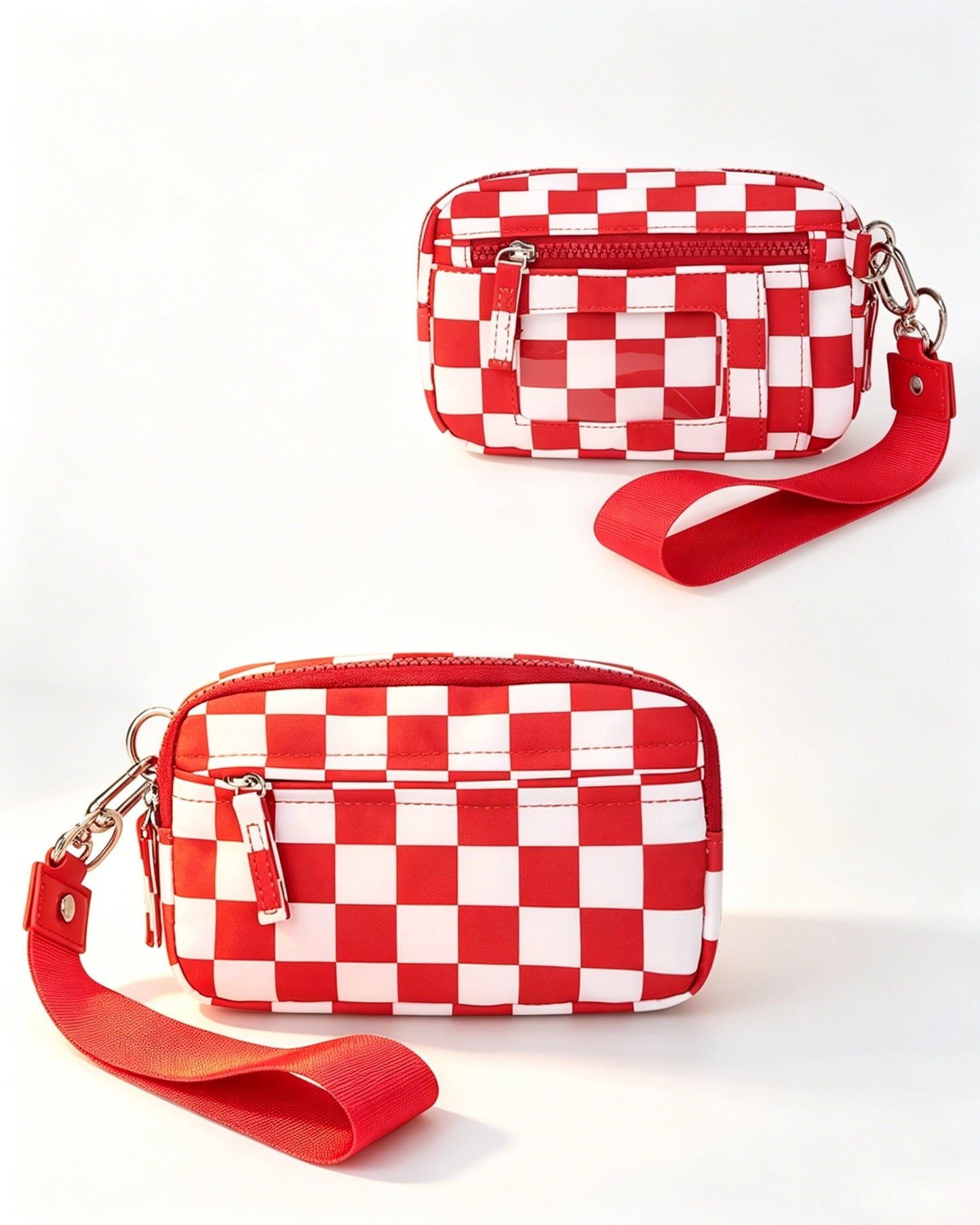 Red Checkerboard Waterproof Ultralight Pouch Daily Mini Bag SP158
