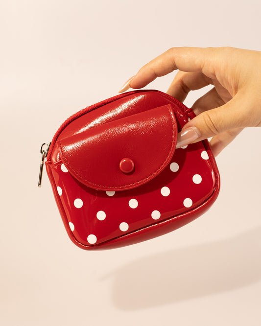 Wholesale Red Polka Dot Coin Purse Cute Travel SP238