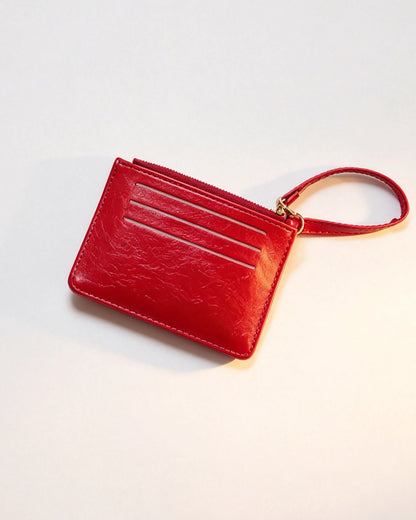 Red Polka Dot Wallet Travel Zip Pouch SP235