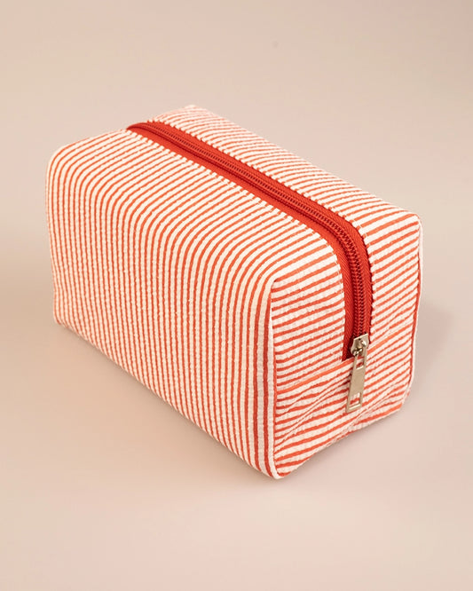 Wholesale Red Striped Wash Bag Daily Makeup Pouch SP261