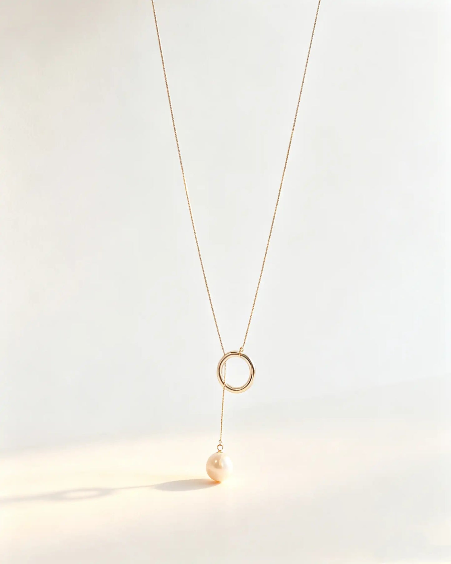 Wholesale Silver Copper Ball Lariat Necklace Daily Minimalist Jewelry SP095