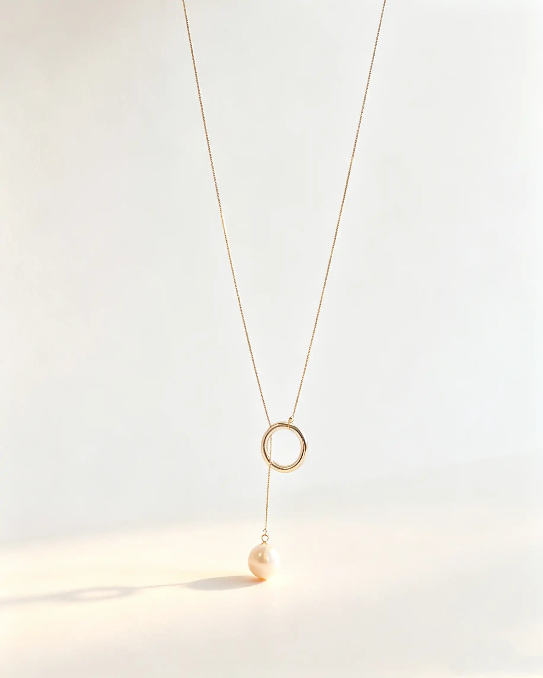 Wholesale Silver Copper Ball Lariat Necklace Daily Minimalist Jewelry SP095