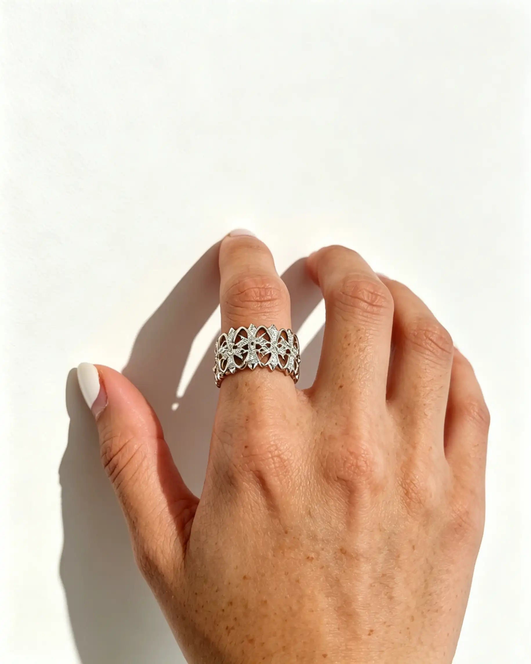 Wholesale Silver 1pcs Hollow Cross Copper Ring Party Vintage Jewelry SP104