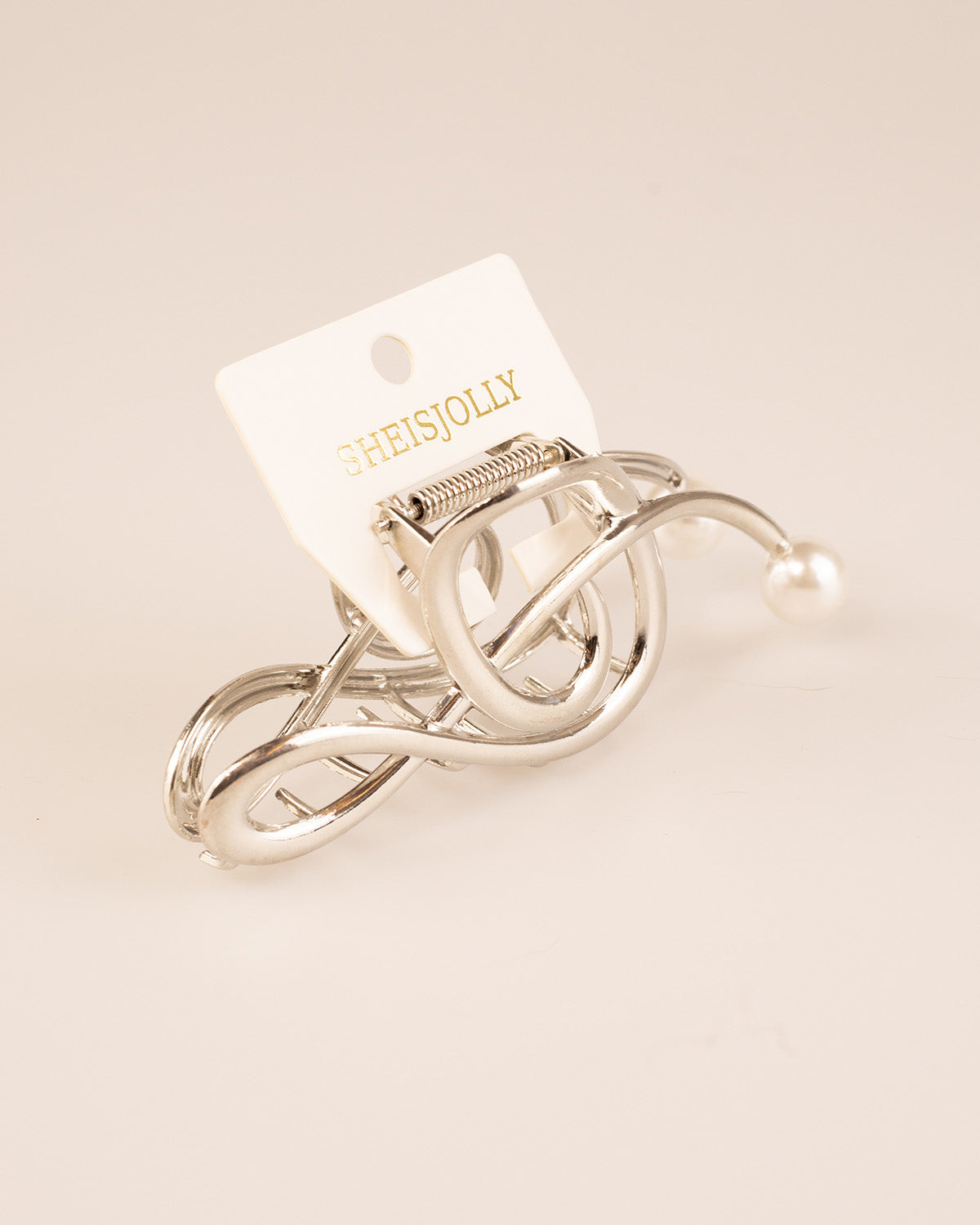 Wholesale Silver Pearl Metal Hair Clip Daily Minimalist Gift SP080