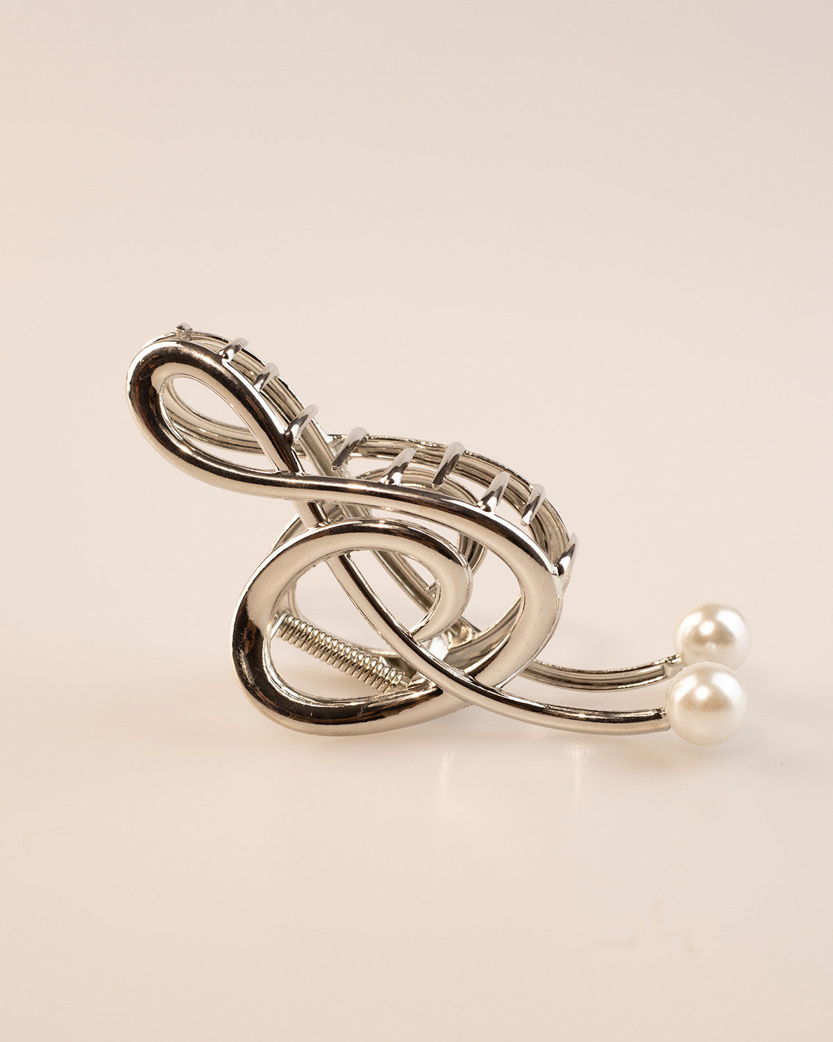 Wholesale Silver Pearl Metal Hair Clip Daily Minimalist Gift SP080