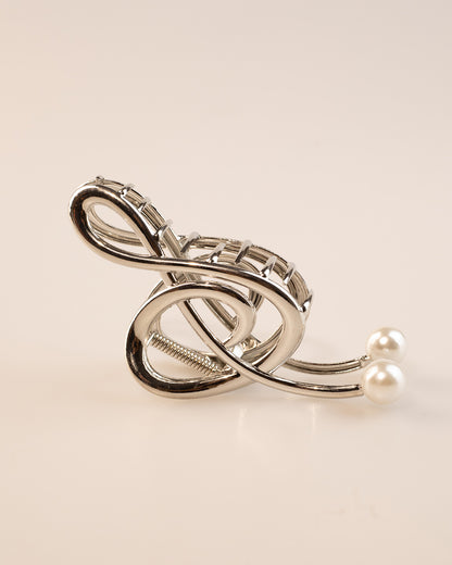 Wholesale Silver Pearl Metal Hair Clip Daily Minimalist Gift SP080