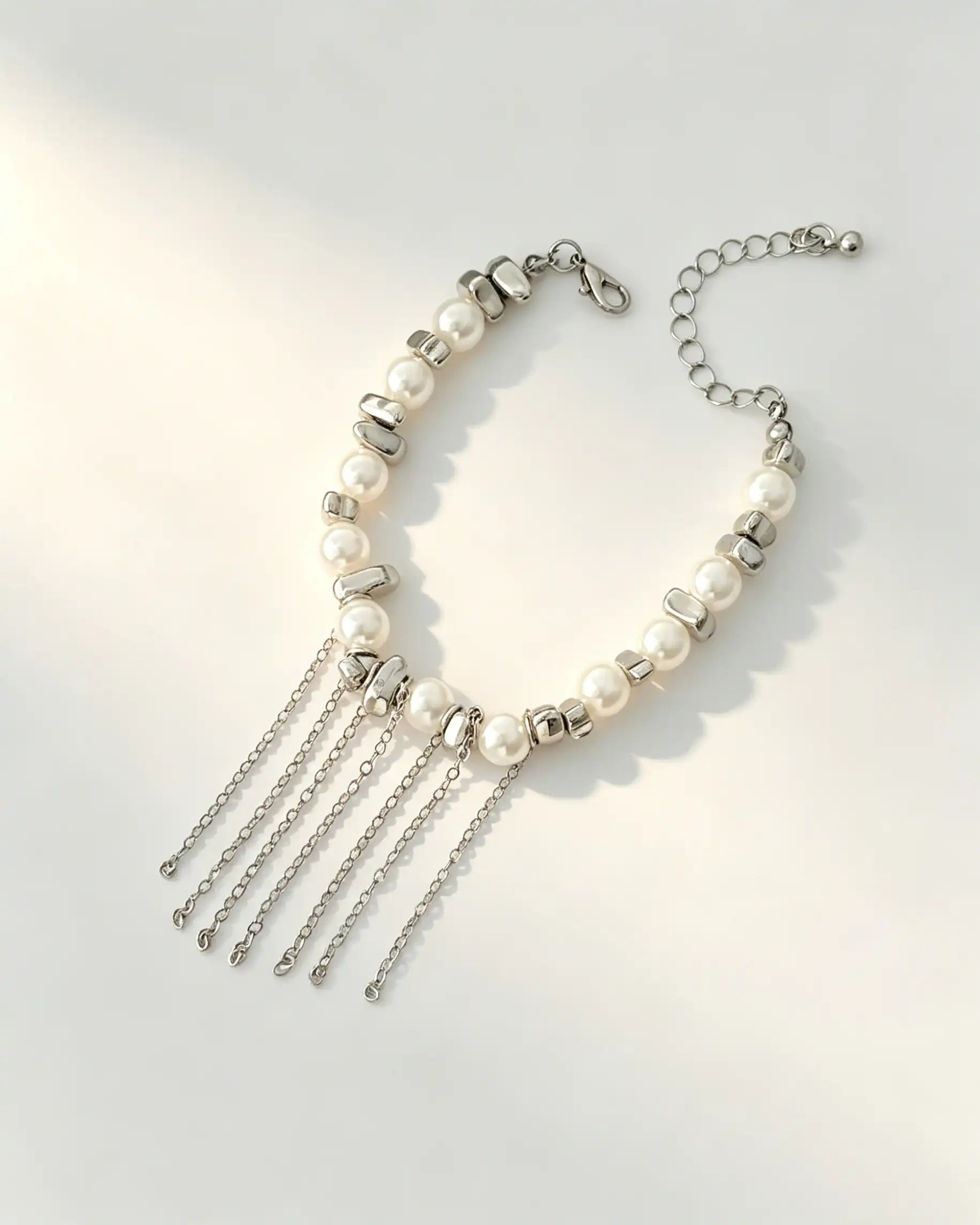 Wholesale Silver Pearl Tassel Bracelet SP111