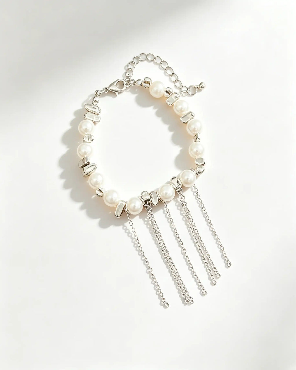 Wholesale Silver Pearl Tassel Bracelet SP111