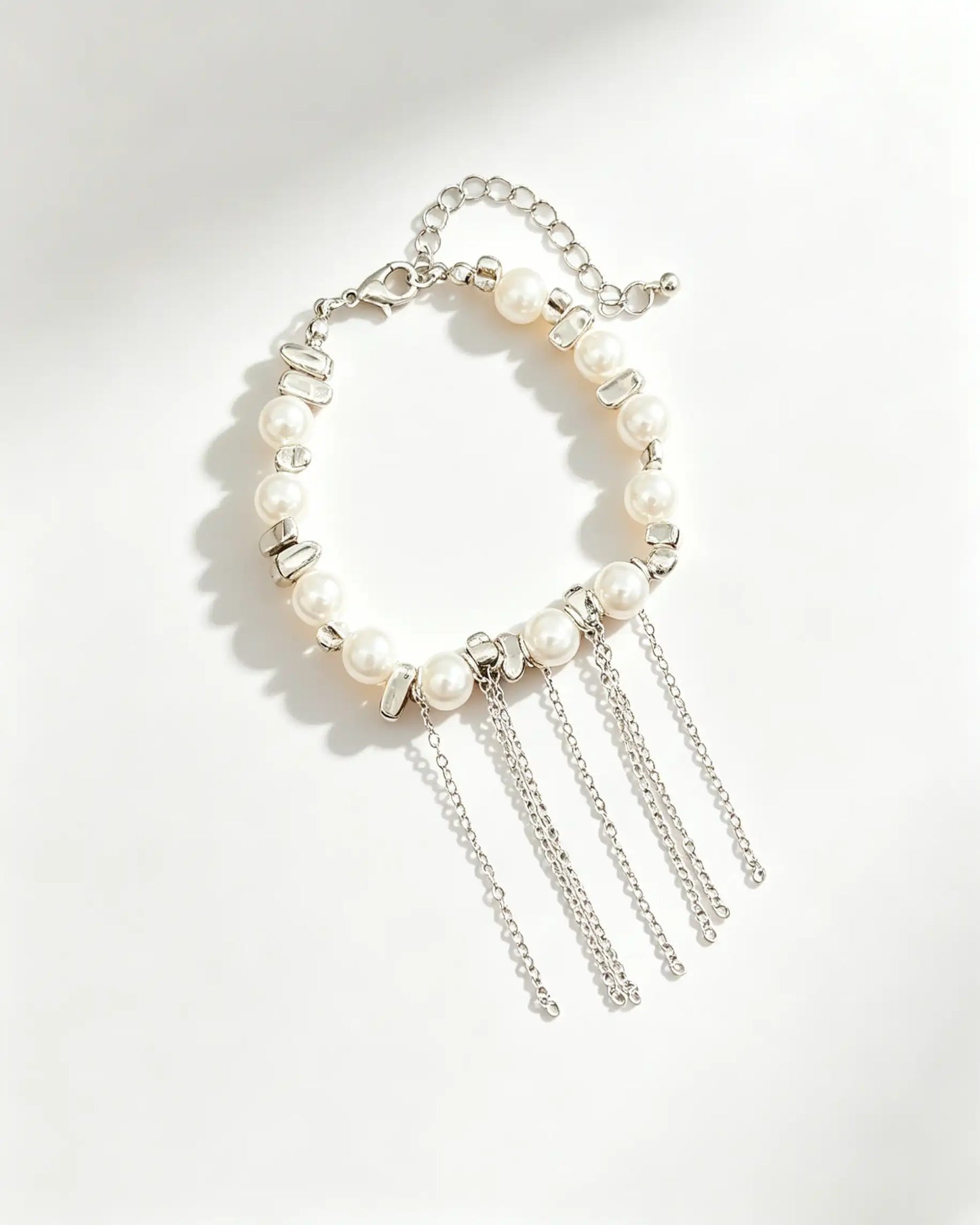 Wholesale Silver Pearl Tassel Bracelet SP111