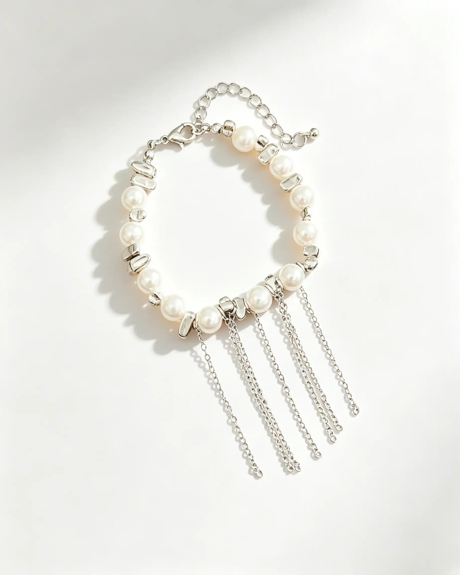 Wholesale Silver Pearl Tassel Bracelet SP111