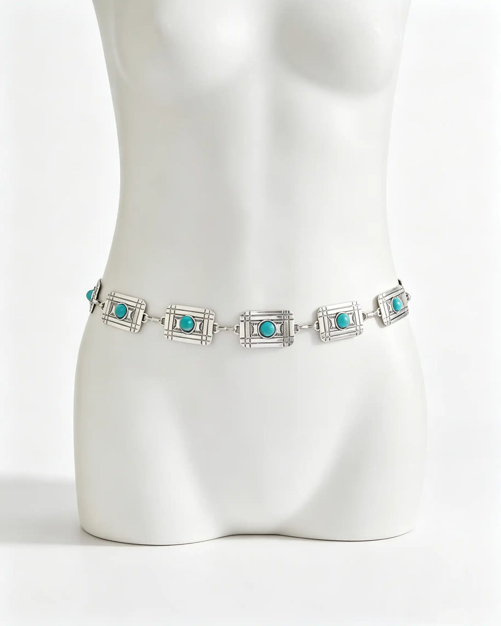 Wholesale Silver Turquoise Western Waist Chain Festival Boho Jewelry SP108