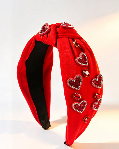 Wholesale Pink Love Heart Pearl Knot Hairband Headband Adult Hair Accessories SP013