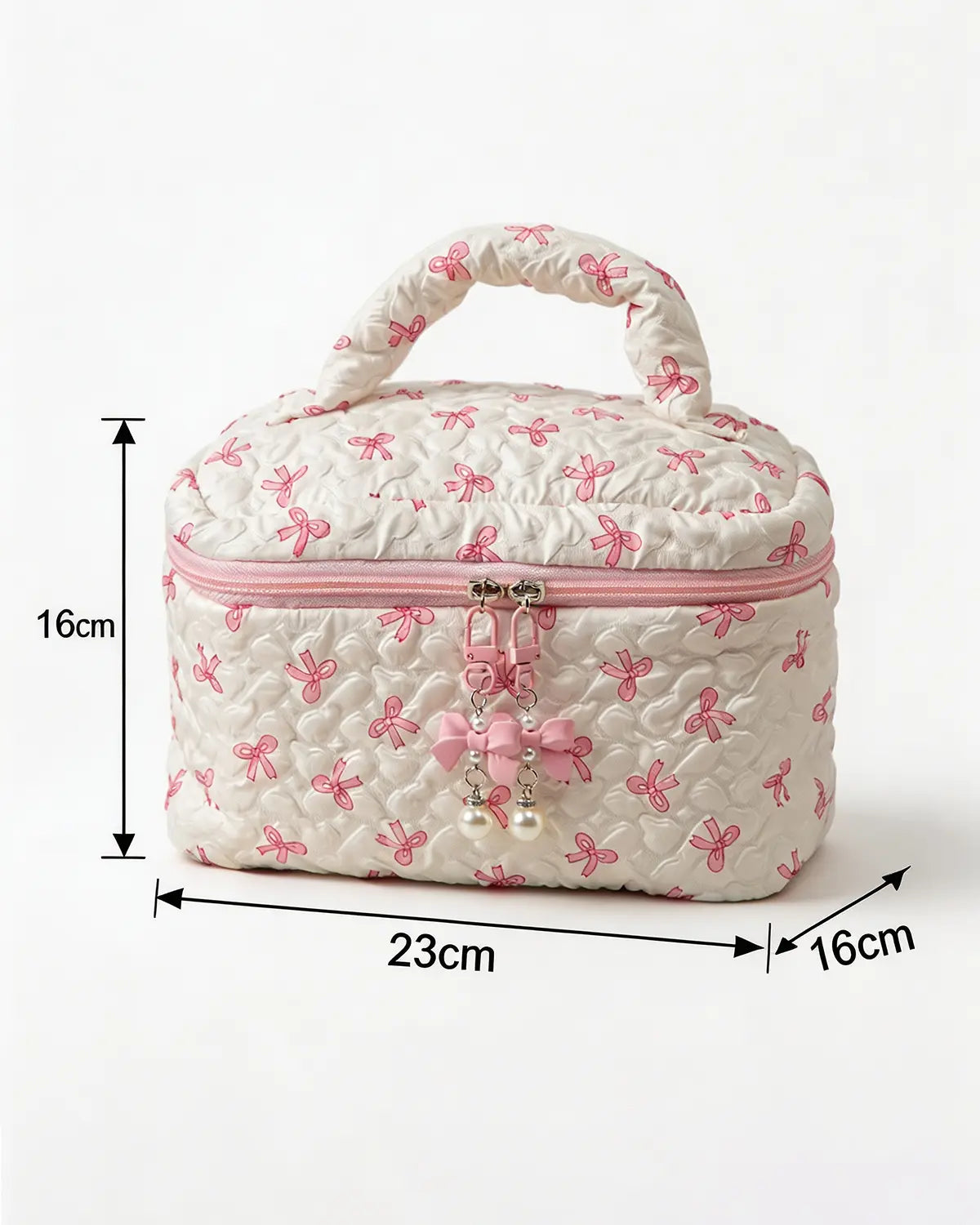 Wholesale White Bow Quilted Bag Daily Coquette Pouch SP270