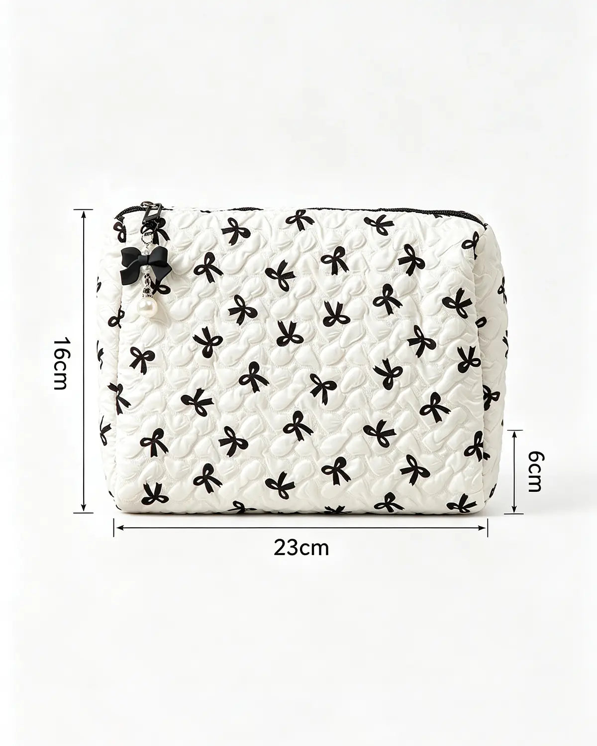 Wholesale White Bow Quilted Bag Travel Coquette Set SP268