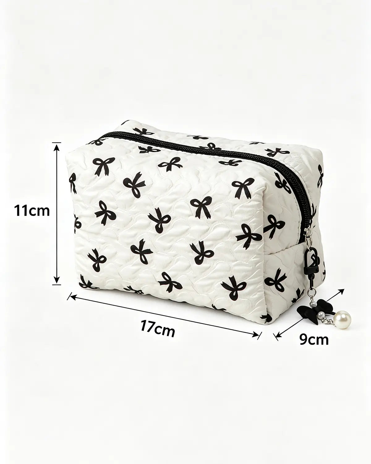 Wholesale White Bow Quilted Bag Travel Coquette Set SP268