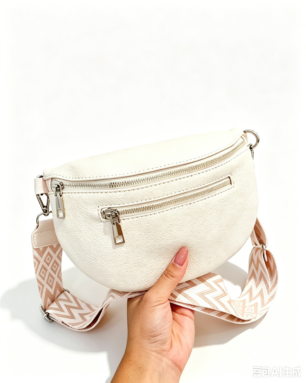 Wholesale White Litchi Grain Fanny Pack SP140