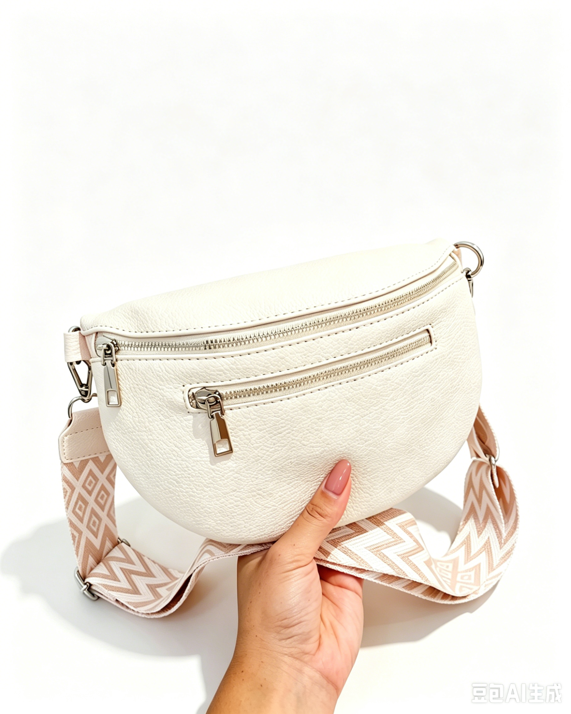 Wholesale White Litchi Grain Fanny Pack SP140