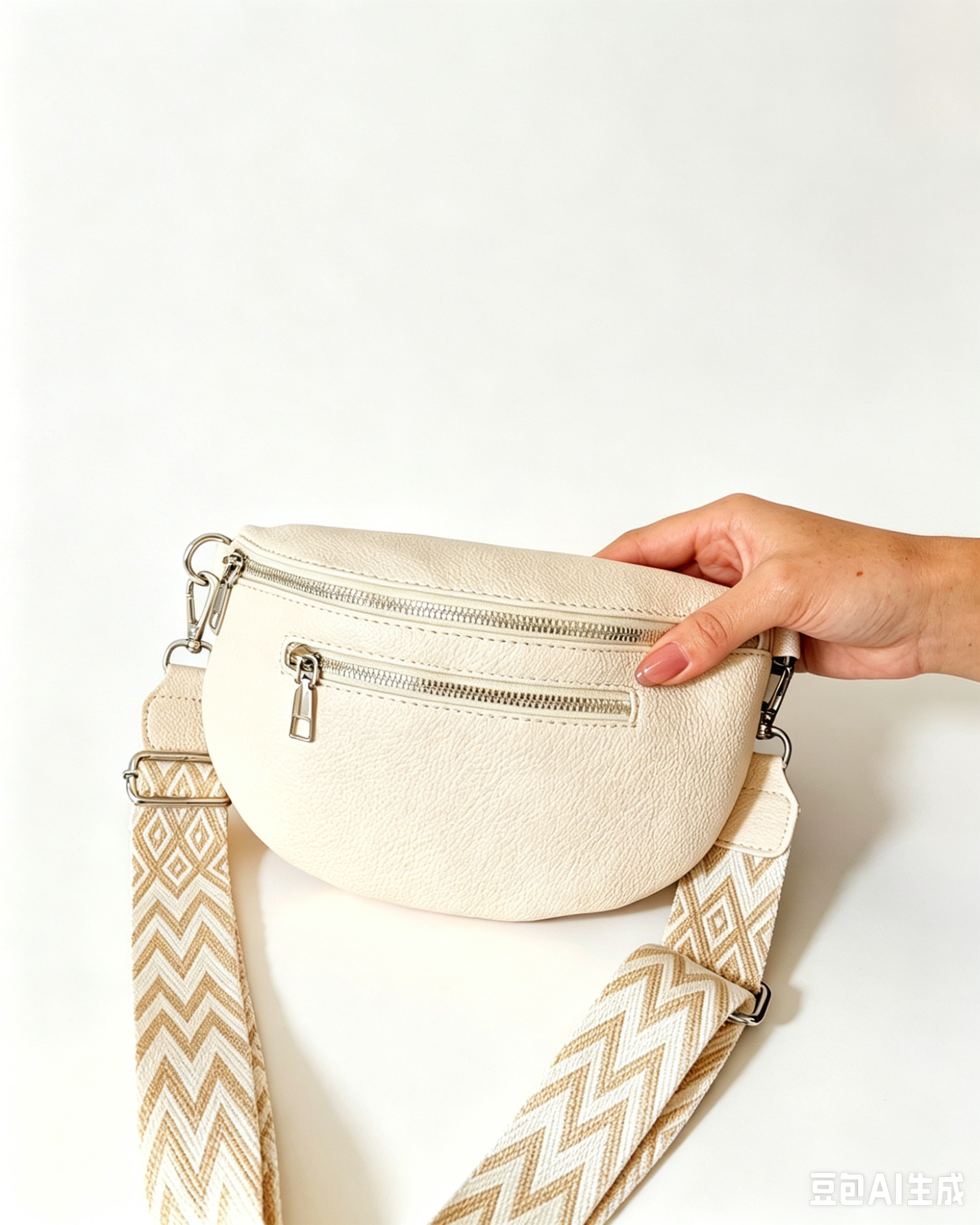 Wholesale White Litchi Grain Fanny Pack SP140