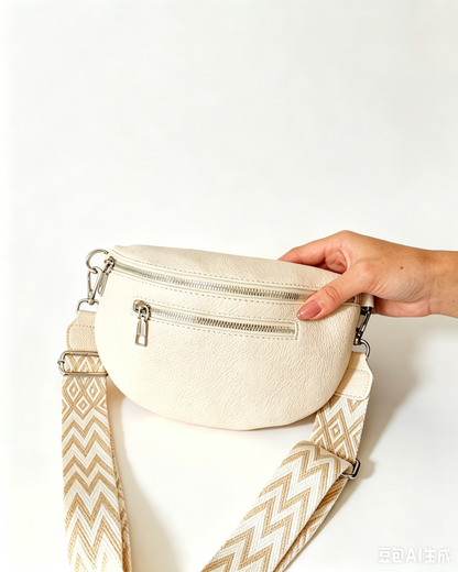 Wholesale White Litchi Grain Fanny Pack SP140