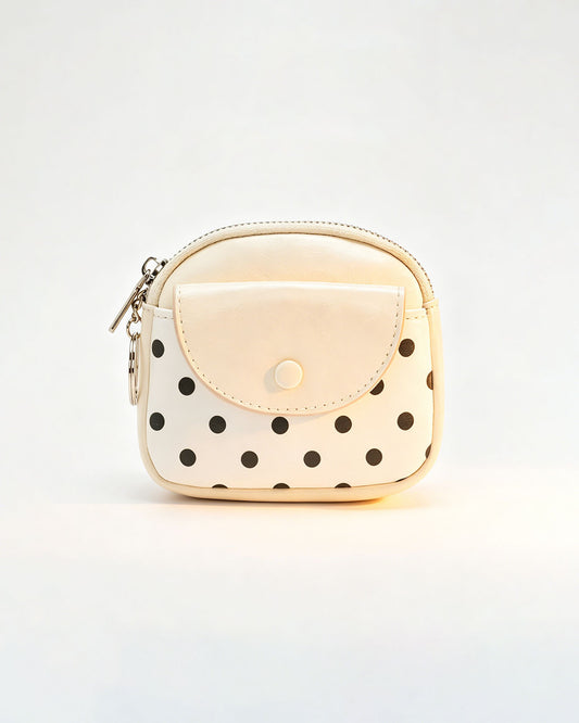 Wholesale White Polka Dot Coin Purse Daily Pouch SP239