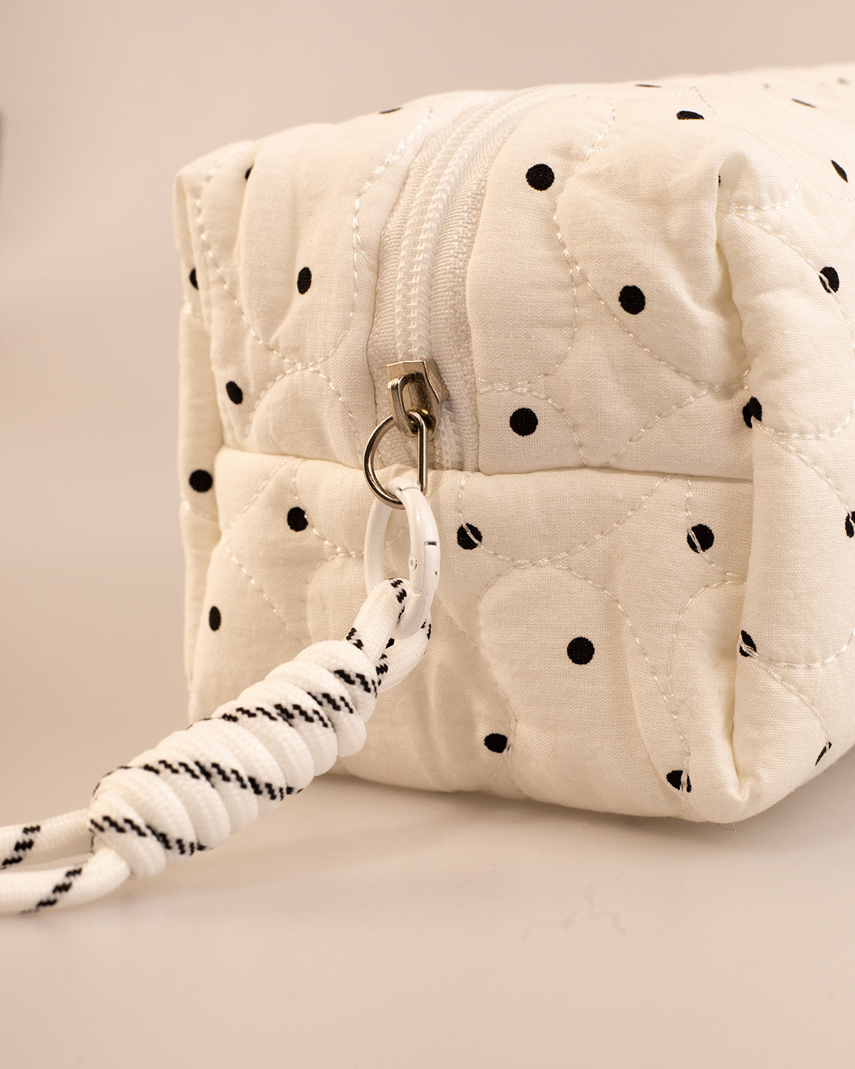 Wholesale White Polka Dot Cosmetic Bag Travel Set SP249