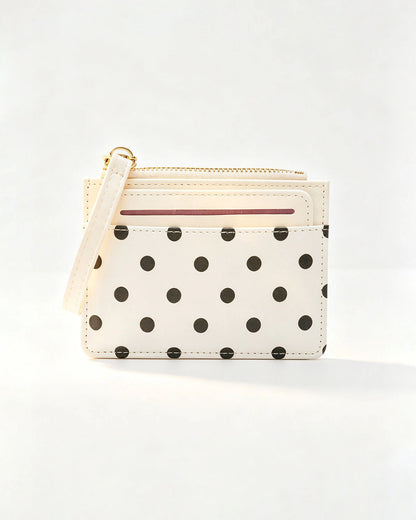 White Polka Dot Wallet Casual Coin Purse SP234