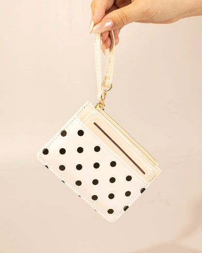 White Polka Dot Wallet Casual Coin Purse SP234