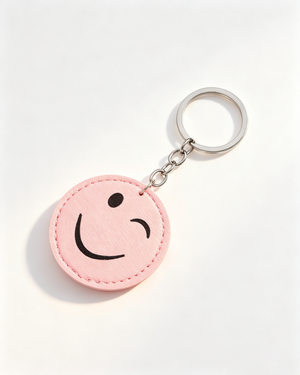 Wholesale Yellow Leather Smiley Keychain Daily Happy Bag Accessory SP189
