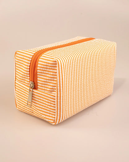 Yellow Striped Cosmetic Bag Travel Organizer SP260