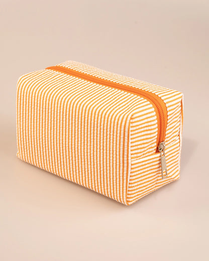 Yellow Striped Cosmetic Bag Travel Organizer SP260
