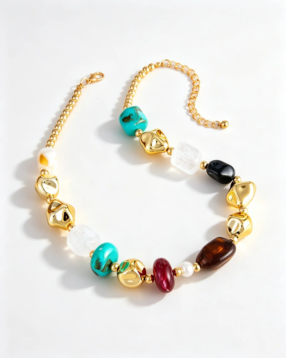 Colorful Irregular Beaded Necklace SP117