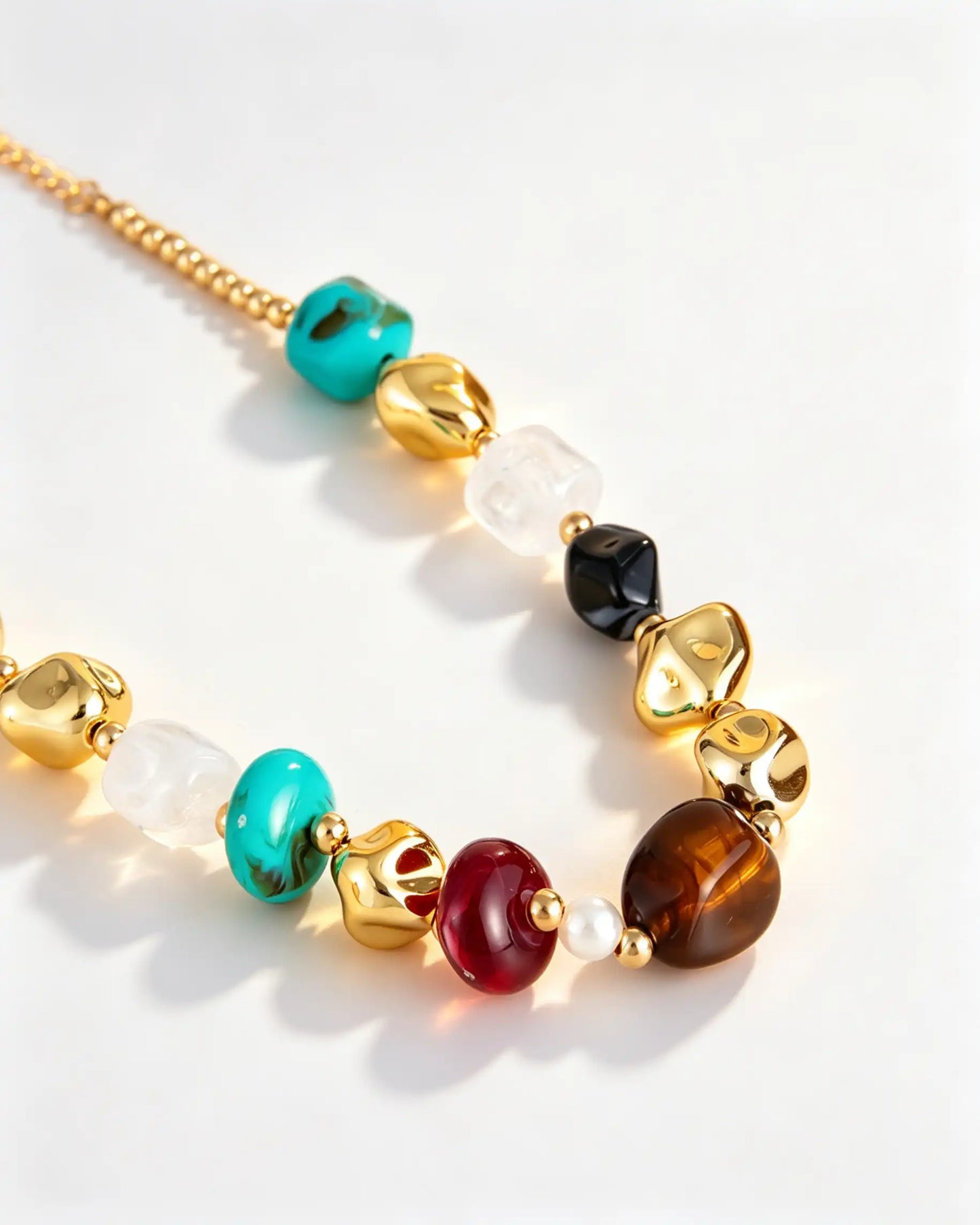Colorful Irregular Beaded Necklace SP117