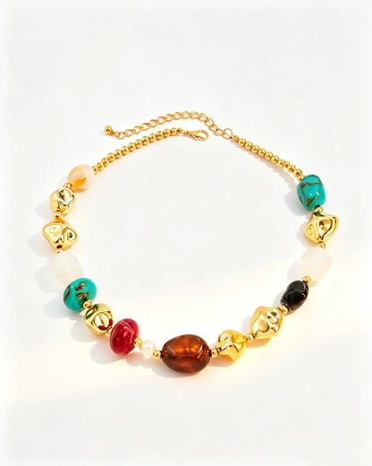 Colorful Irregular Beaded Necklace SP117