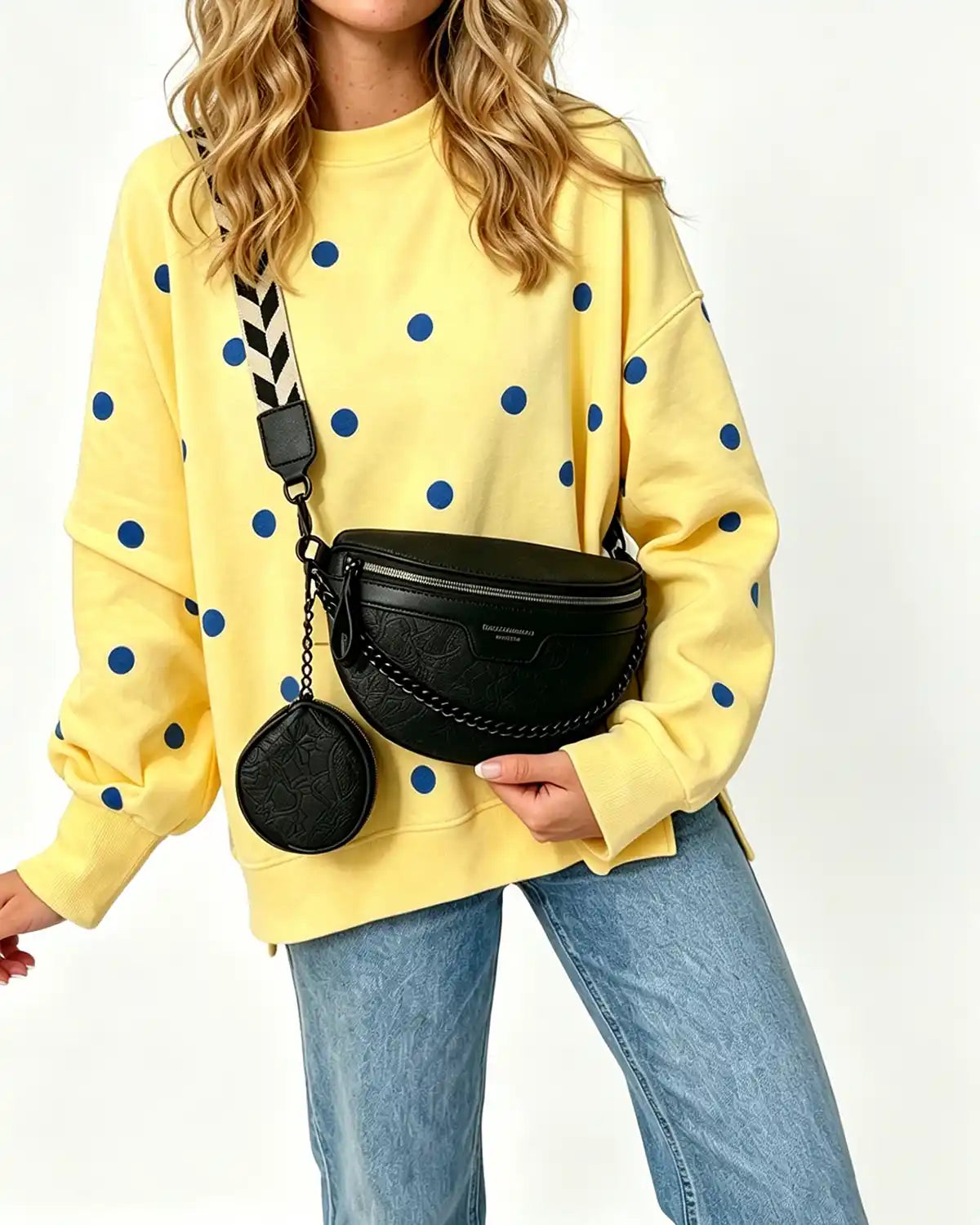 Wholesale Pink Embossed 2Pcs Crossbody Bag SP124