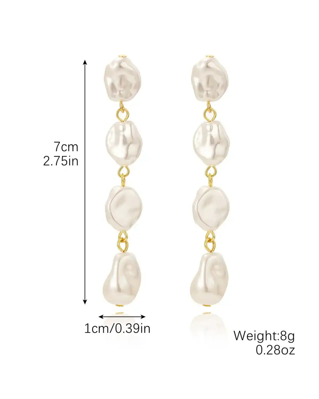 Wholesale White Faux Pearl Drop Earrings Party Retro Jewelry SP091