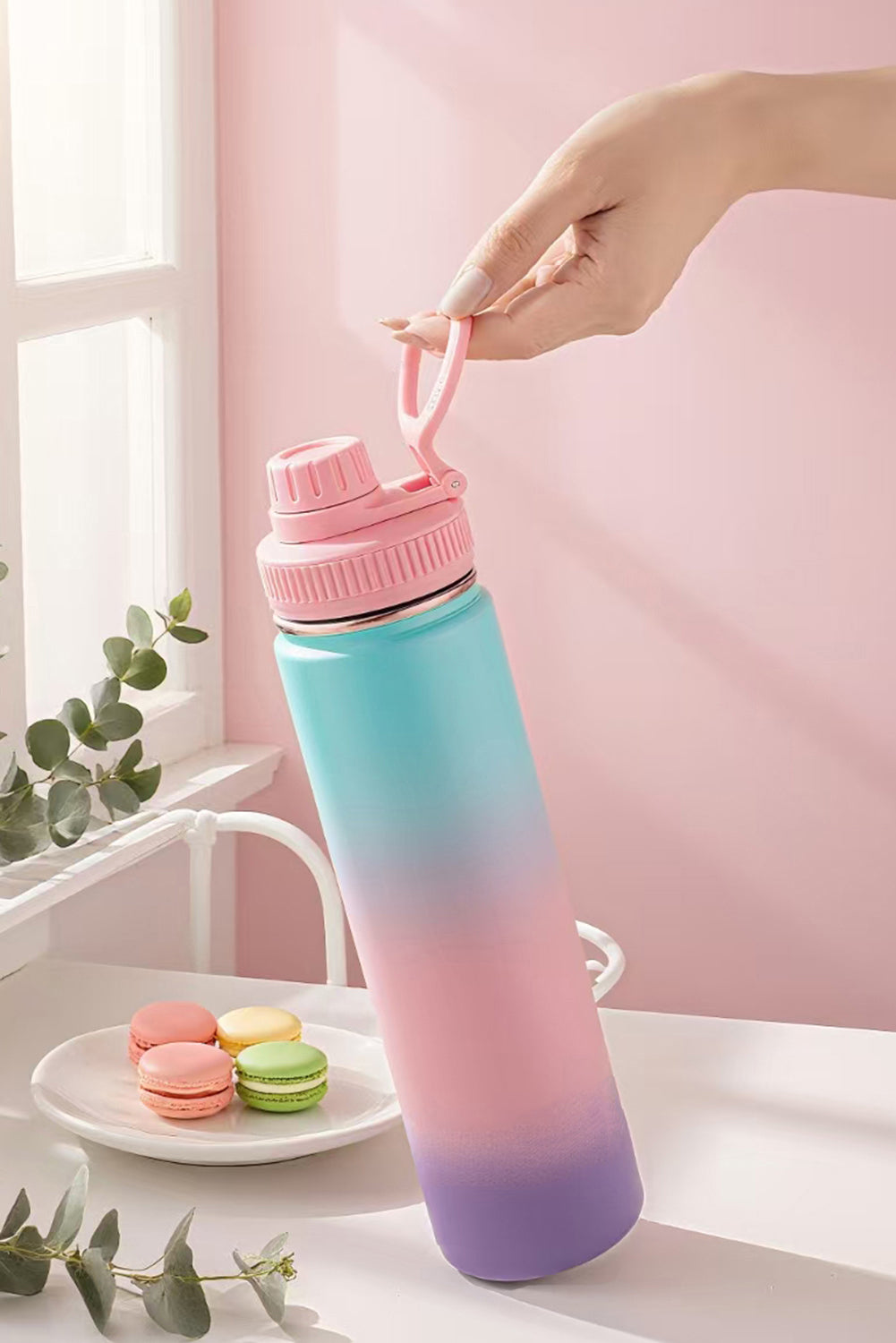 18/24/32/40OZ Insulated Stainless Steel Water Bottle Double-Layer Kettle With Straw Vacuum Flasks For Sports Travel