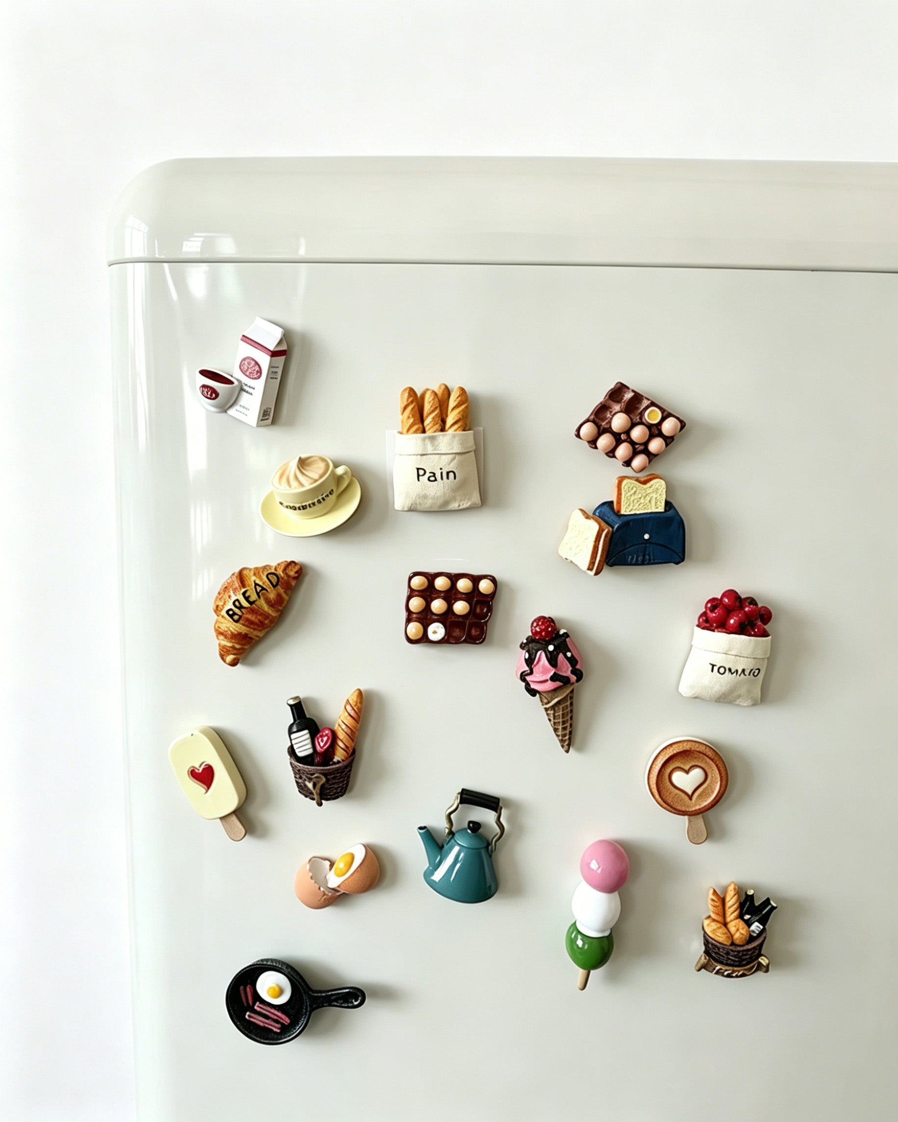 Wholesale 18-Piece Miniature Food Fridge Magnet Set SP023