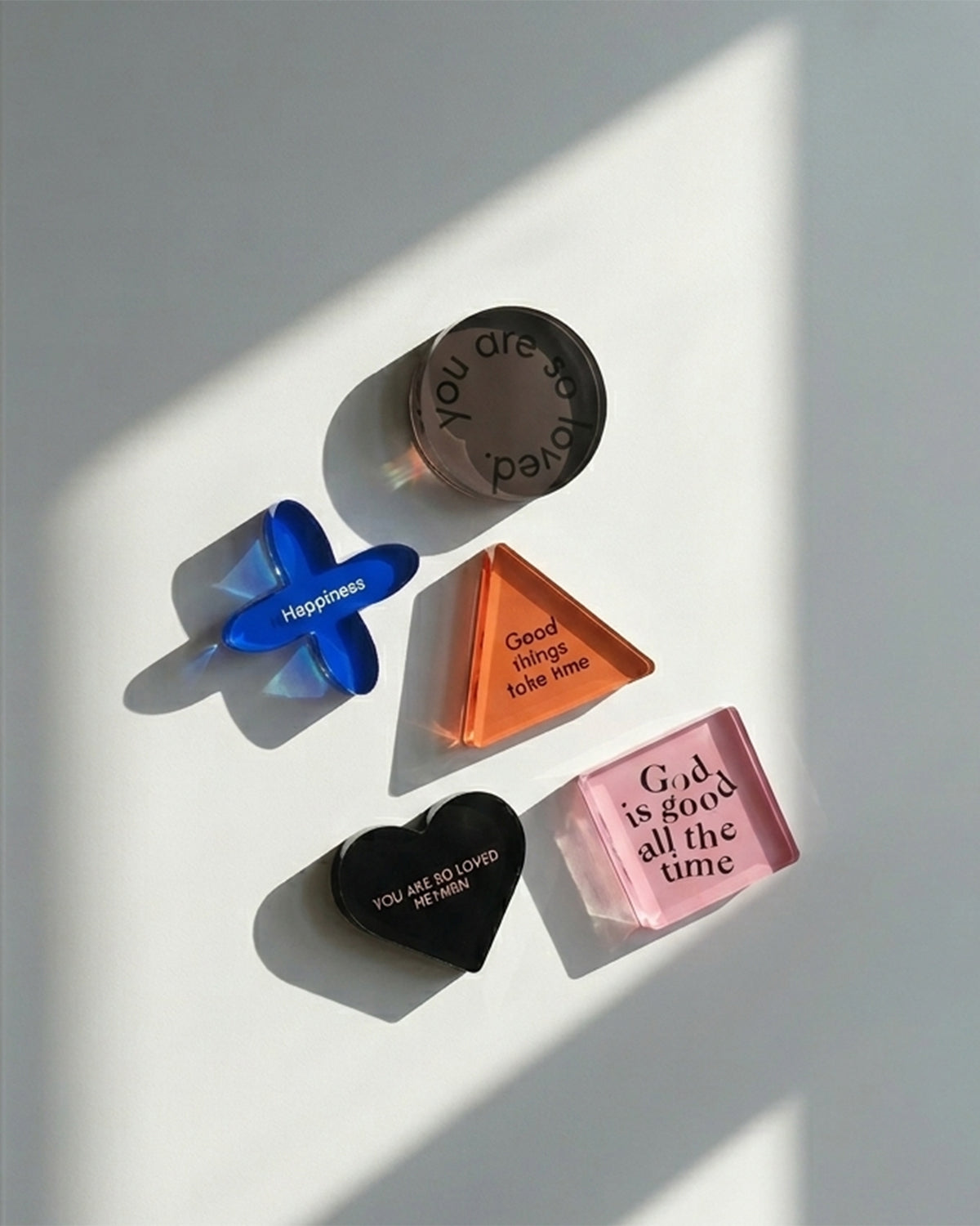 Wholesale Set of 5 Inspirational Quote Acrylic Fridge Magnets SP020