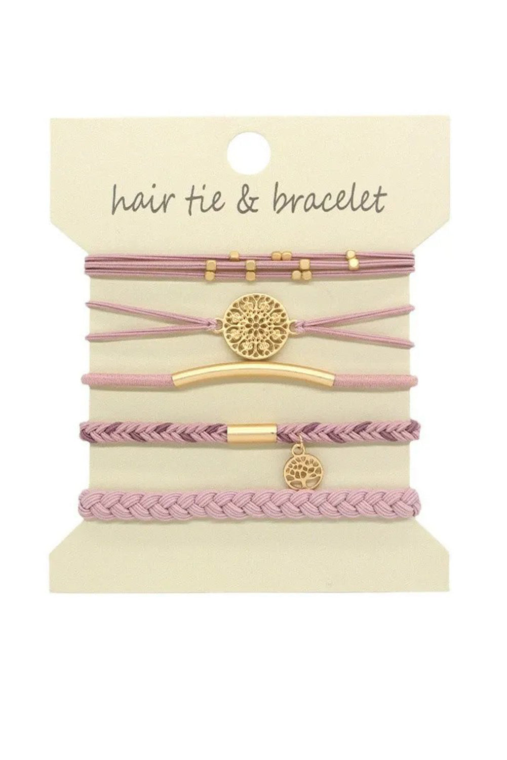 Wholesale 5PCS Hair Ties Bracelet for Women 5 Styles Soft Braided Boho Hair Bands Elastic No Damage Hair Ties for Girls thick Thin Long Curly Hair Accessories SP004