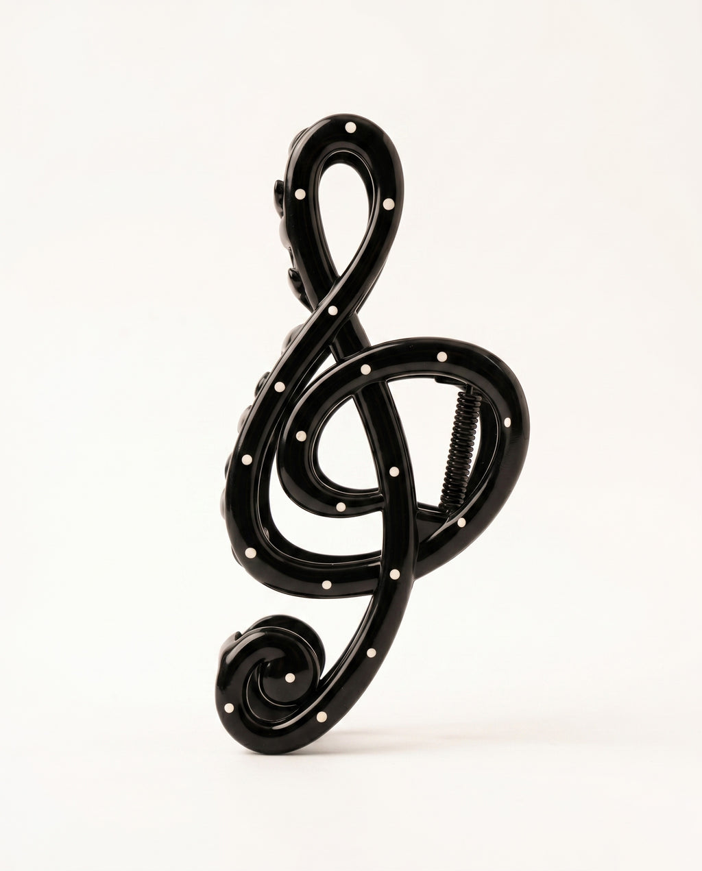 Wholesale Black Polka Dot Treble Clef Hair Claw Daily Chic SP083