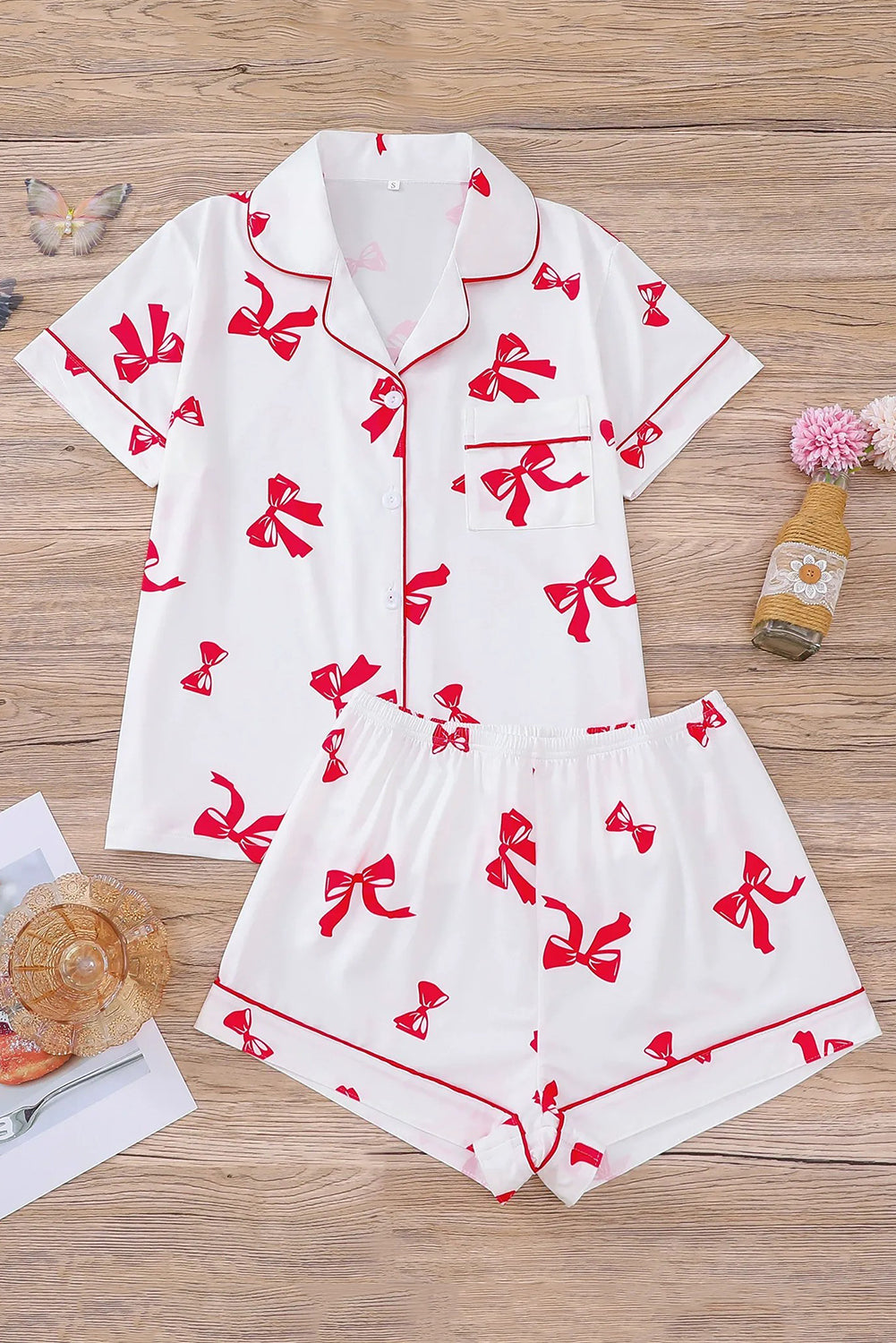 Wholesale Christmas Pajamas Womens Pajamas Set 2 Piece Soft Button-Down PJs Set Sleepwear Loungewear WL005