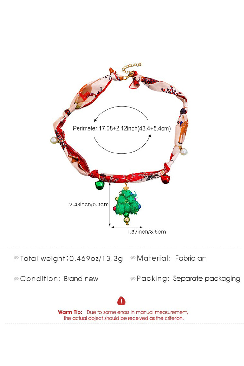 Wholesale Christmas Christmas Tree, Santa Claus, Silk Scarf Necklace SP005