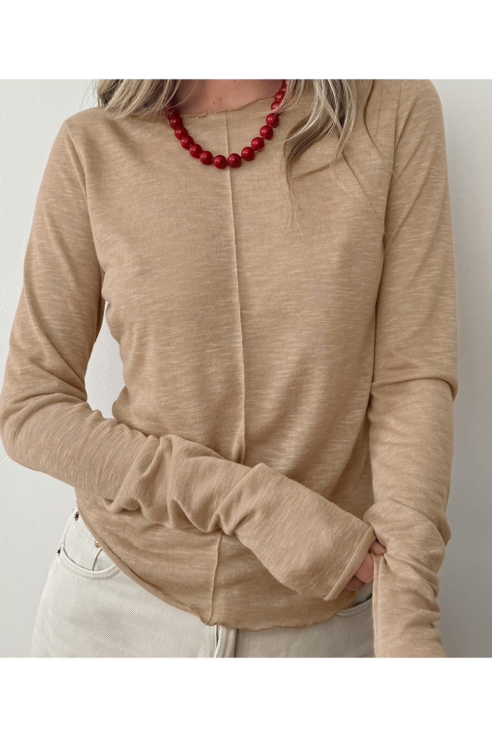 Wholesale Autumn Winter Round Neck Knitted Base Shirt For Women WL001