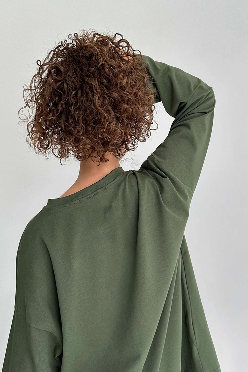 Wholesale Women's Texture Blouse T Shirt Plain Fashion Modern Long Sleeve Crew Neck Regular Tops Daily Black White Brown WL002