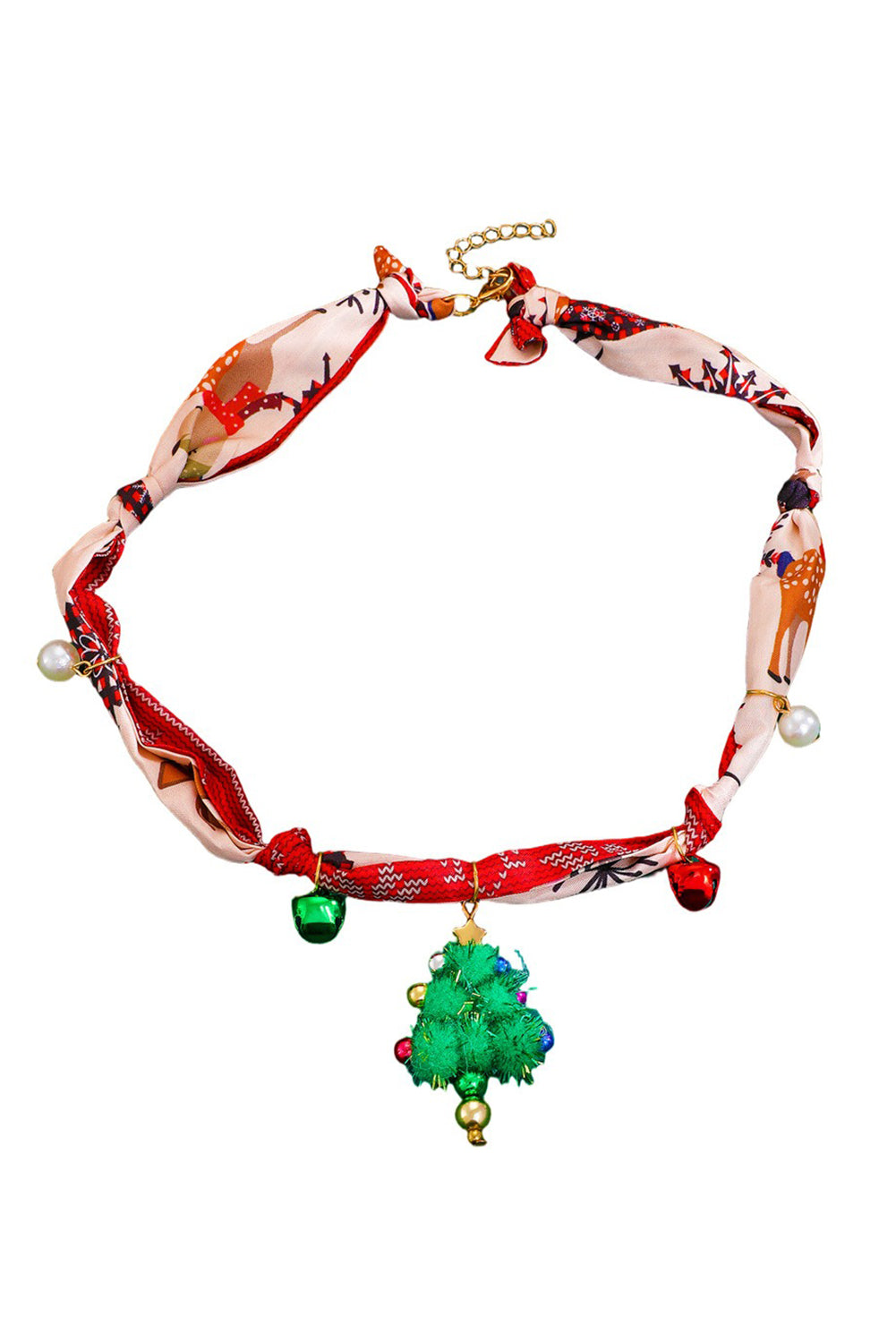 Wholesale Christmas Christmas Tree, Santa Claus, Silk Scarf Necklace SP005