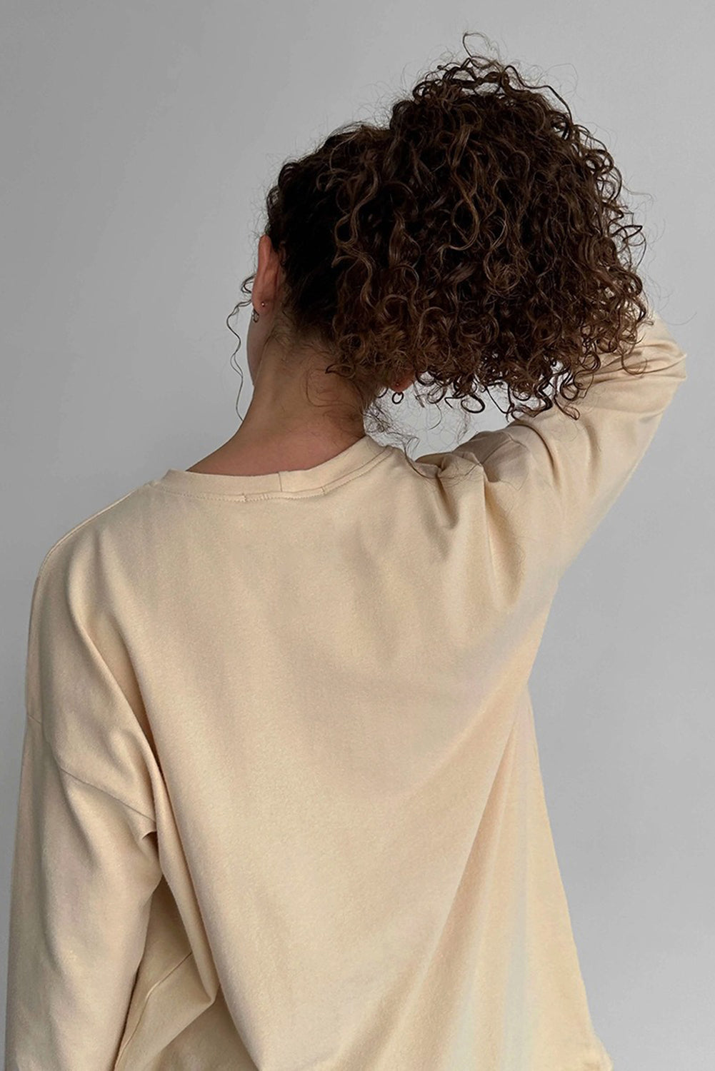 Wholesale Women's Texture Blouse T Shirt Plain Fashion Modern Long Sleeve Crew Neck Regular Tops Daily Black White Brown WL002